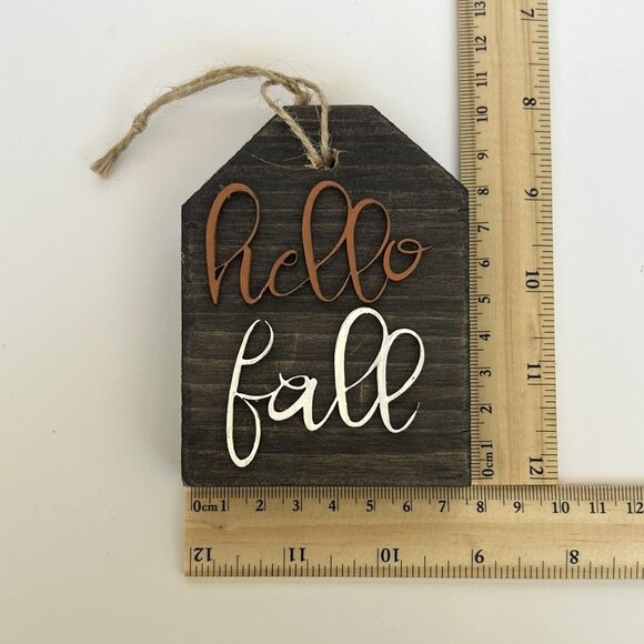 Handmade Tiered Tray Decor - Hello Fall - Pumpkins - Shelf Sitters - Picture 5 of 7